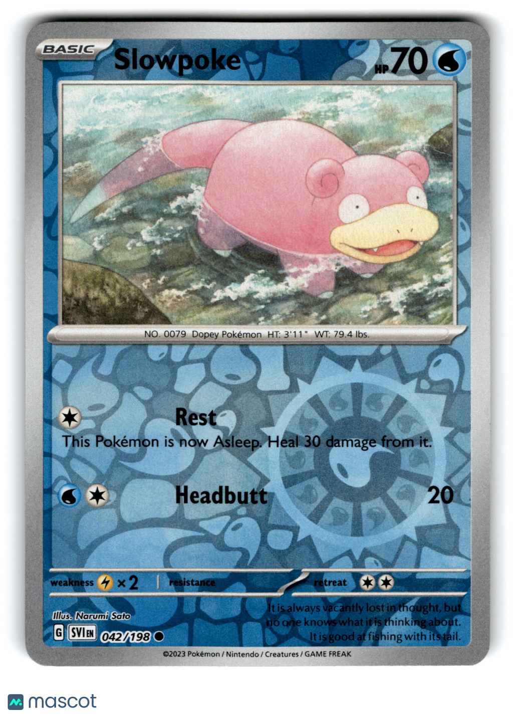 2023 Pokemon Slowpoke #42/198