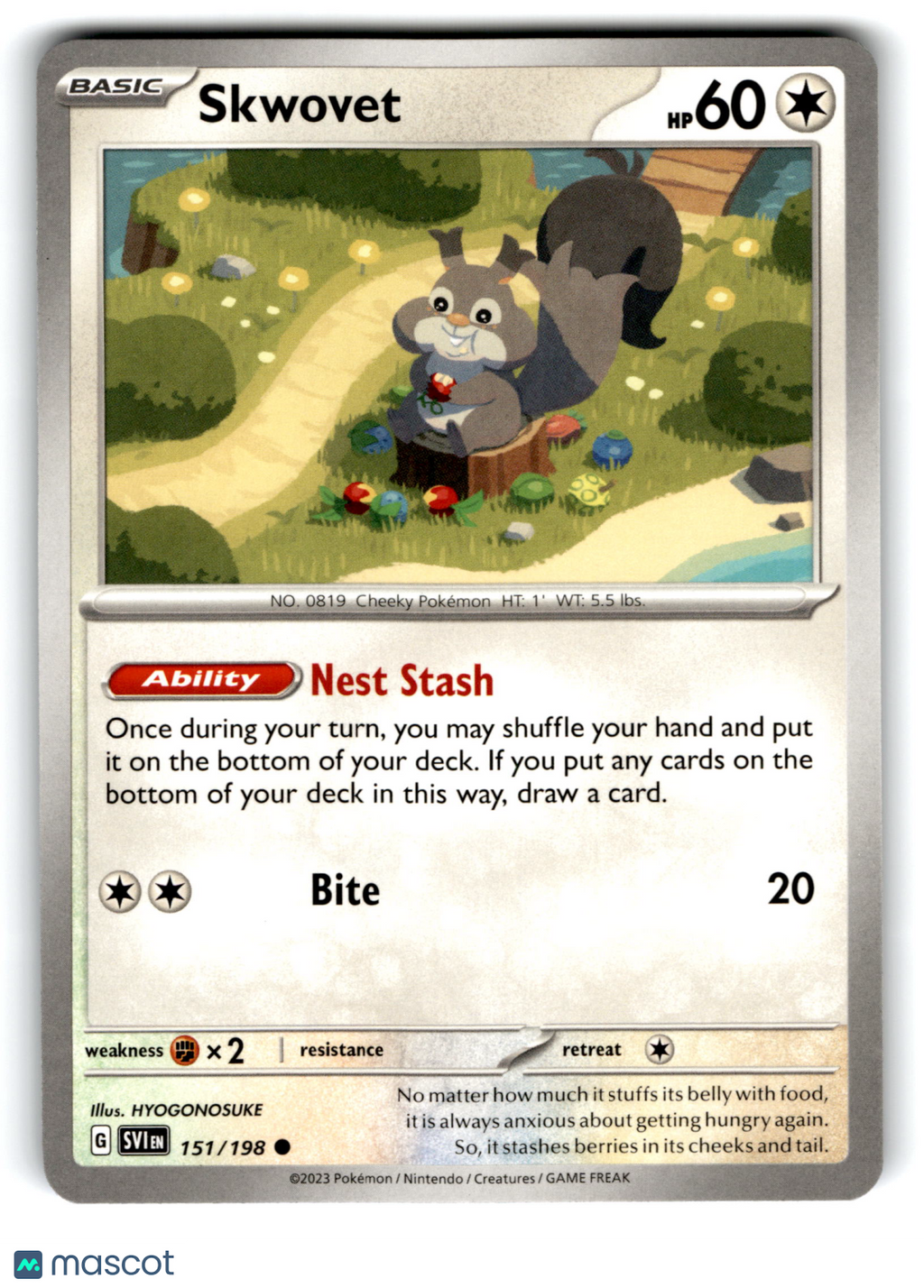 2023 Pokemon Skwovet #151/198