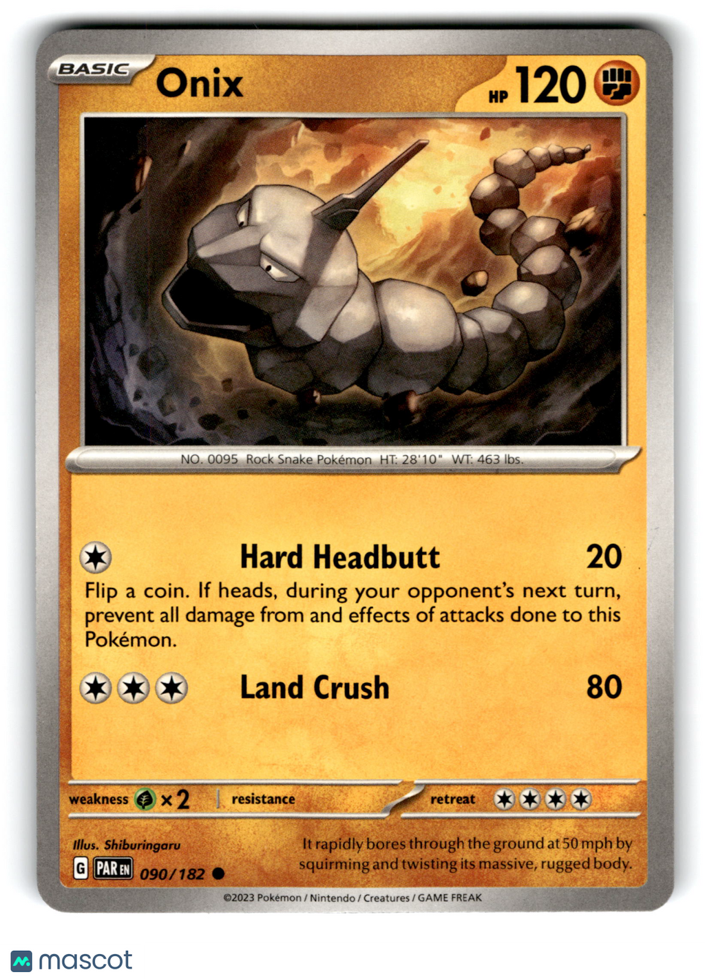 2023 Pokemon Onix #90/182