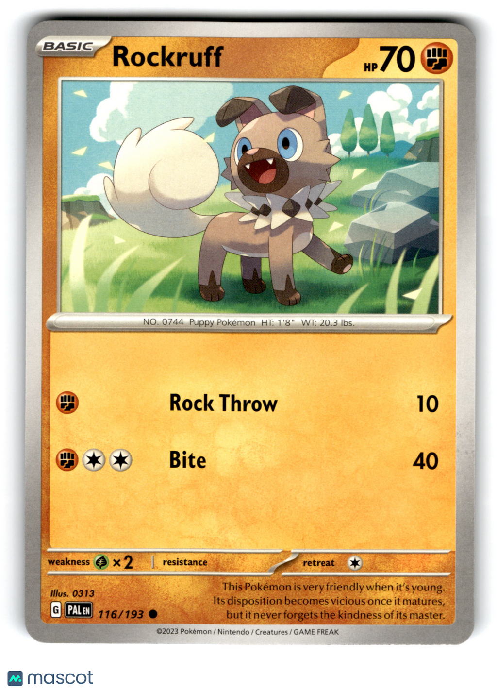 2023 Pokemon Rockruff #116/193