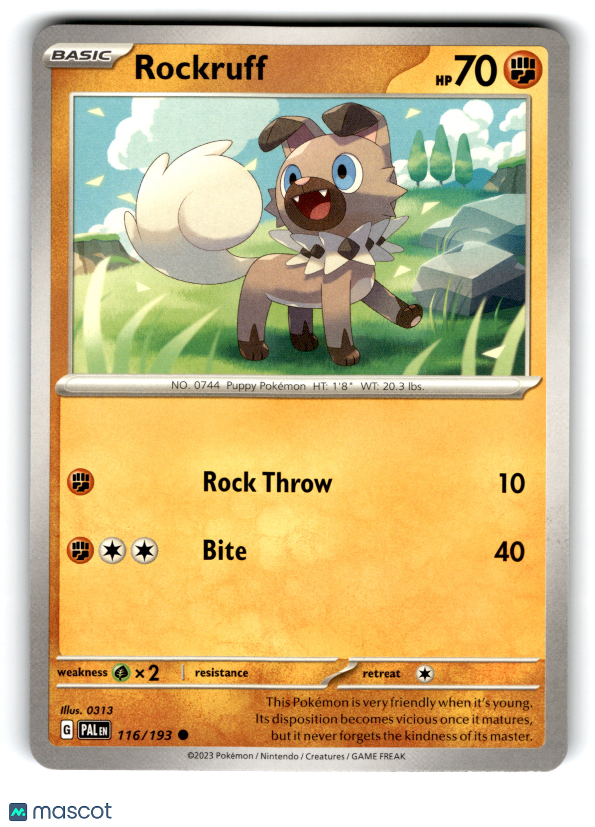 2023 Pokemon Rockruff #116/193