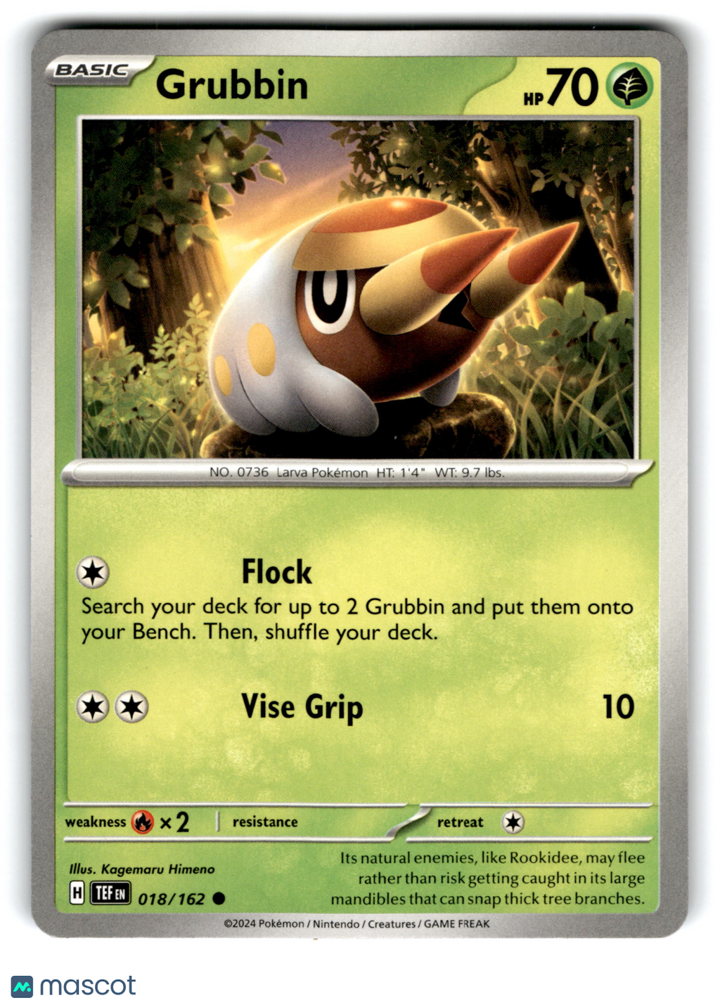2024 Pokemon Grubbin #18/162