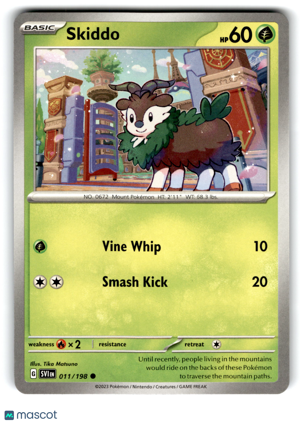 2023 Pokemon Skiddo #11/198