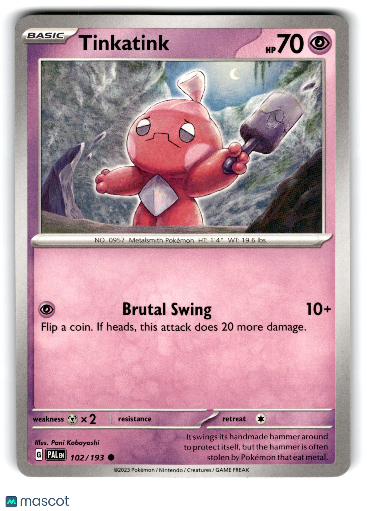 2023 Pokemon Tinkatink #102/193