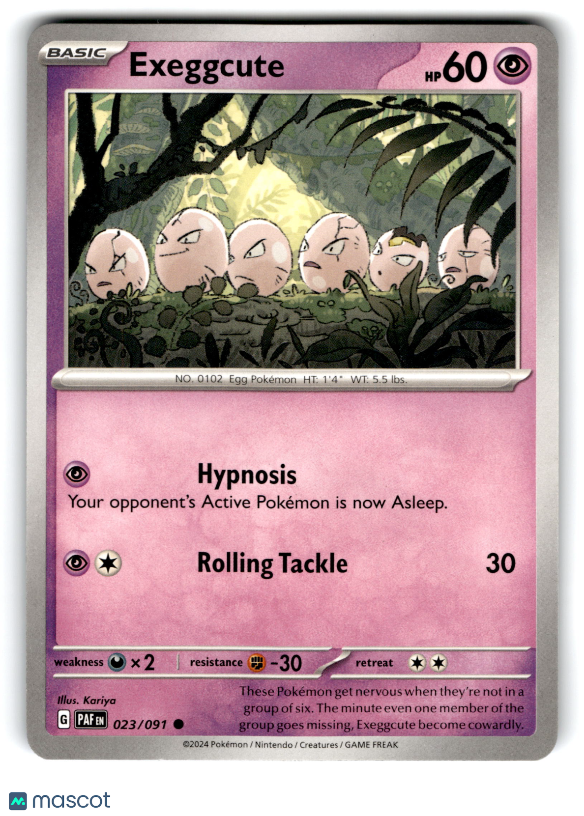 2024 Pokemon Exeggcute #23/91