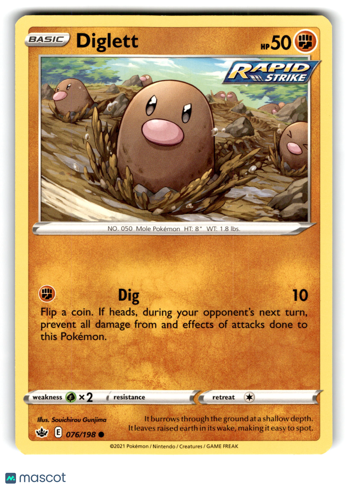 2021 Pokemon Diglett #76/198