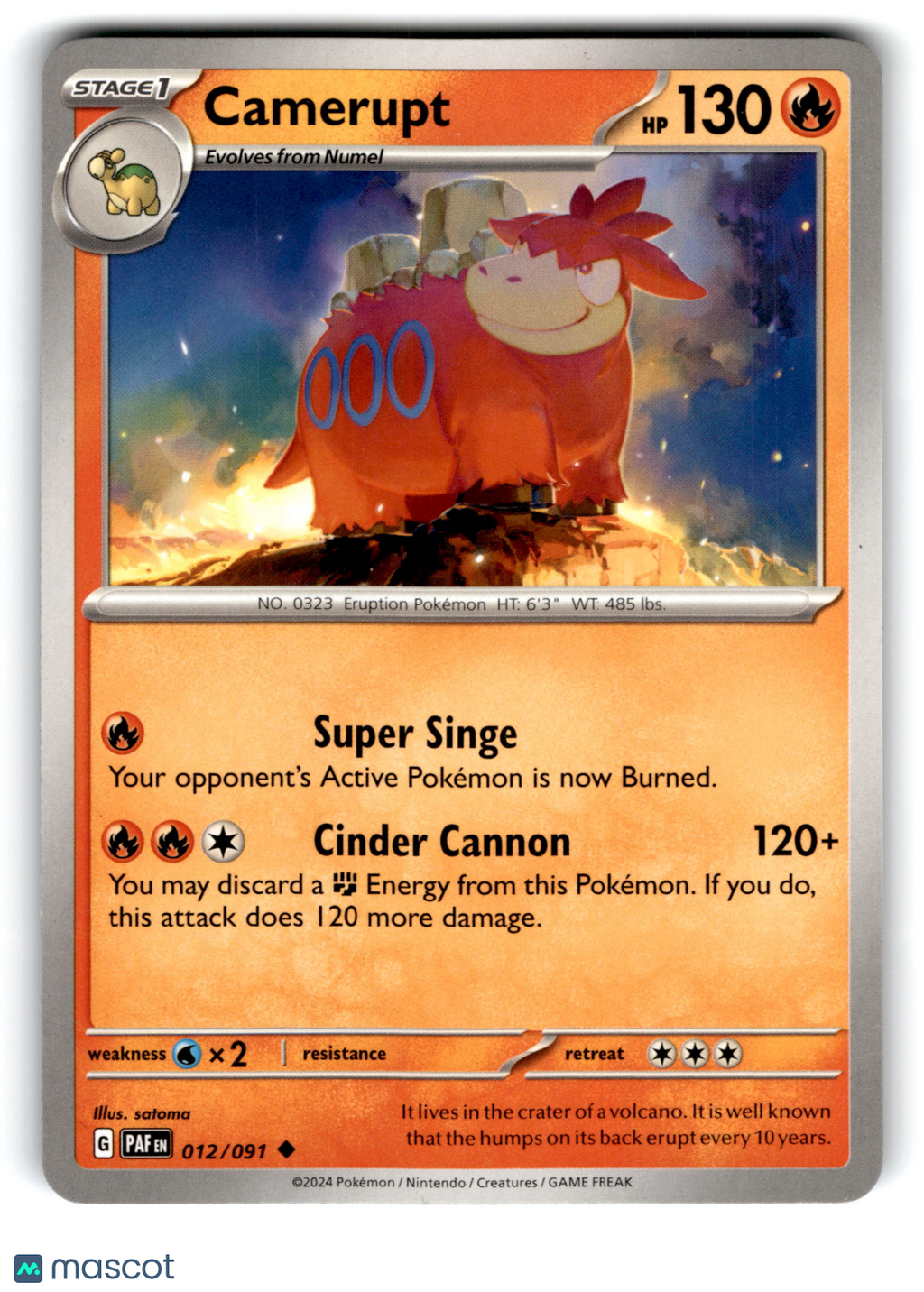 2024 Pokemon Camerupt #12/91