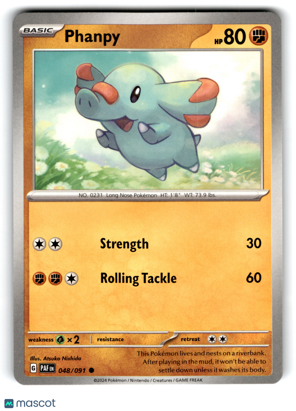 2024 Pokemon Phanpy #48/91