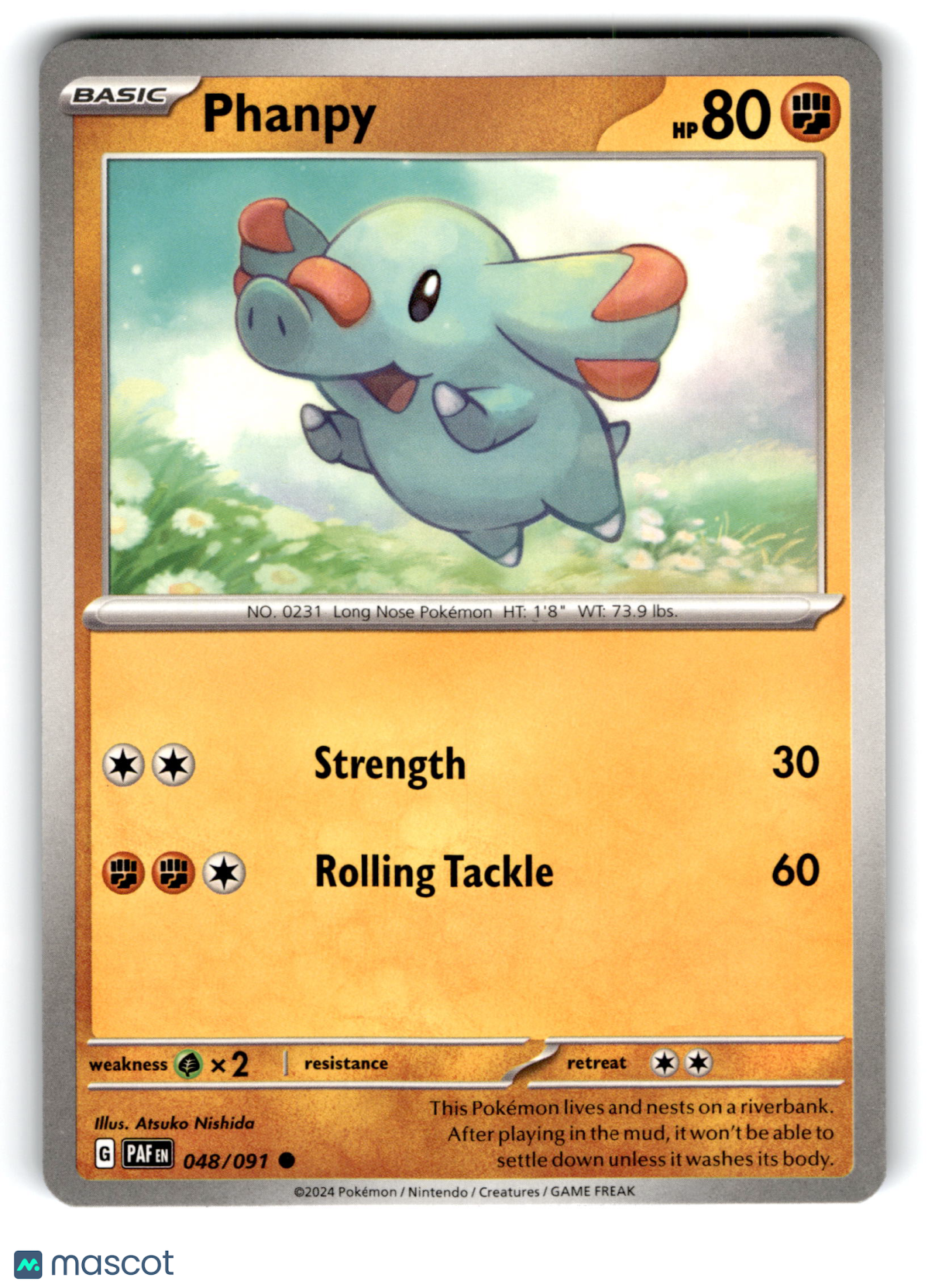 2024 Pokemon Phanpy #48/91