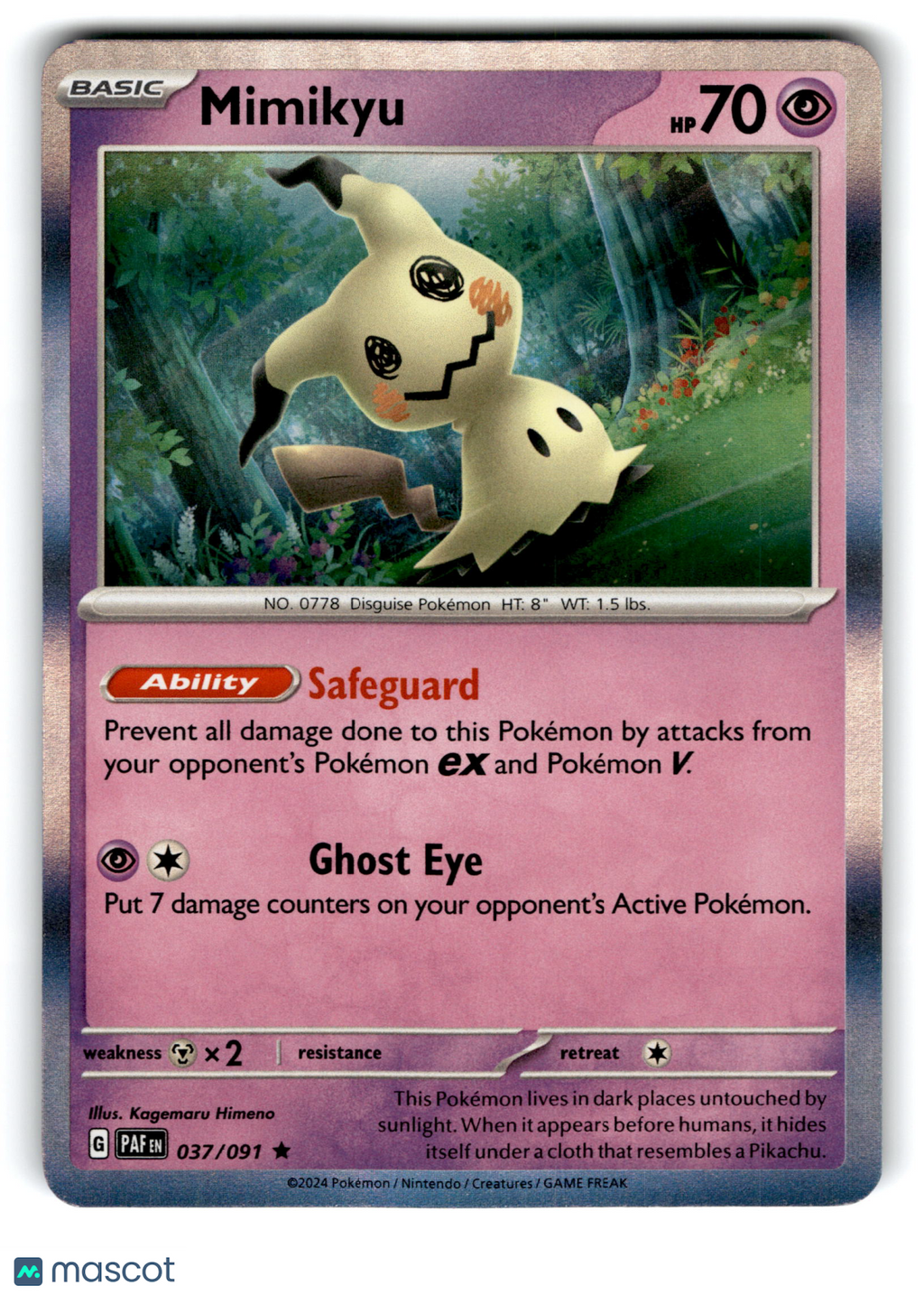 2024 Pokemon Mimikyu #37/91