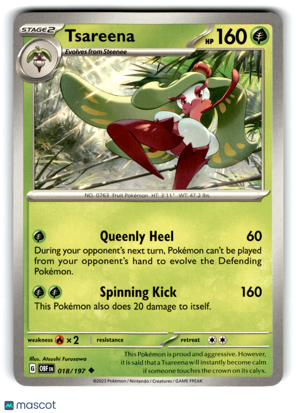 2023 Pokemon Tsareena #18/197
