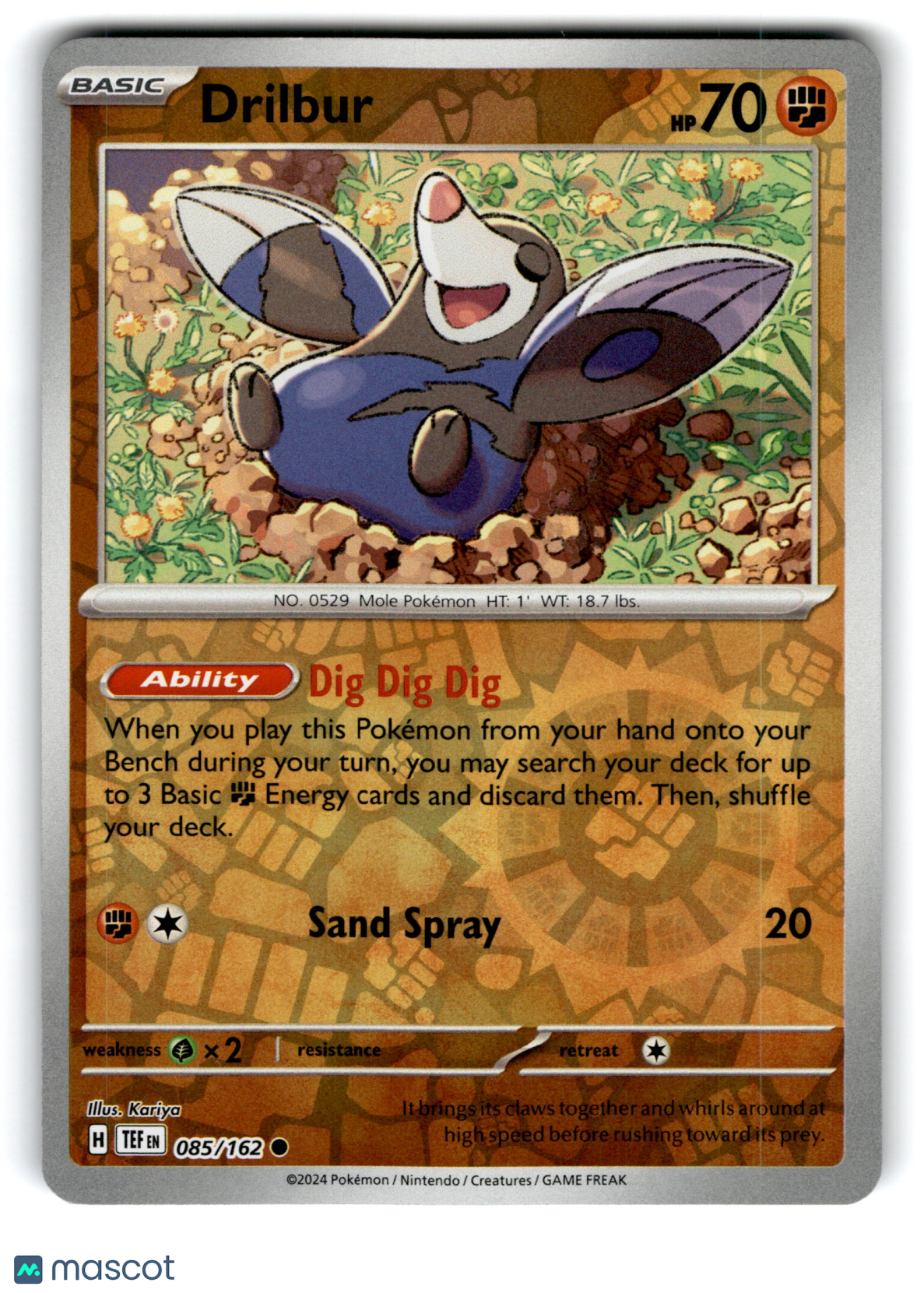 2024 Pokemon Drilbur #85/162