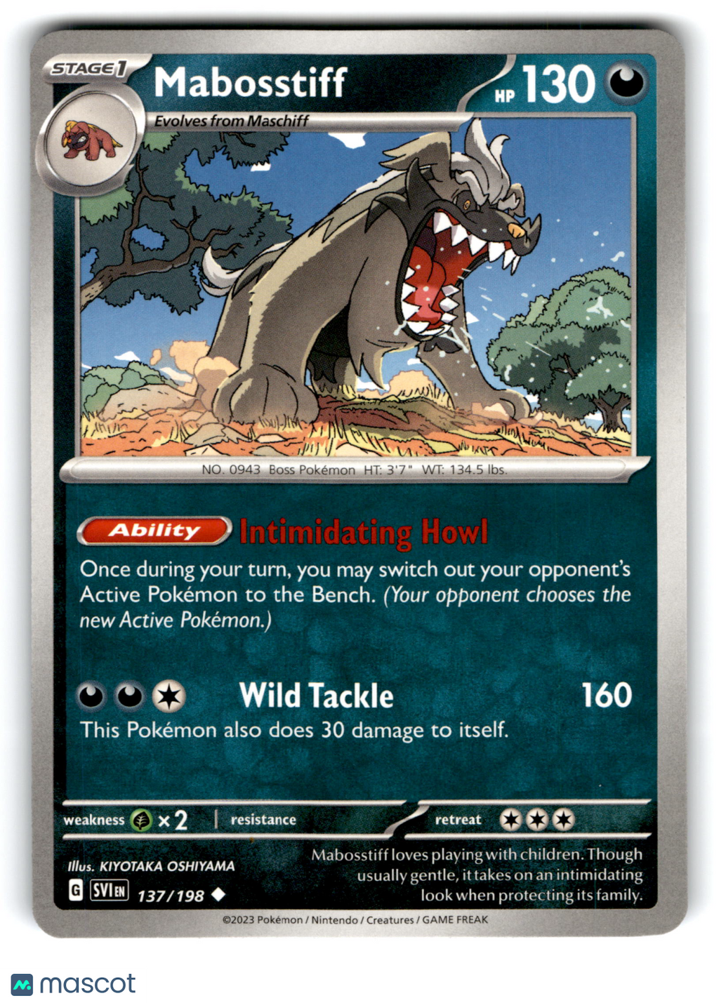 2023 Pokemon Mabosstiff #137/198