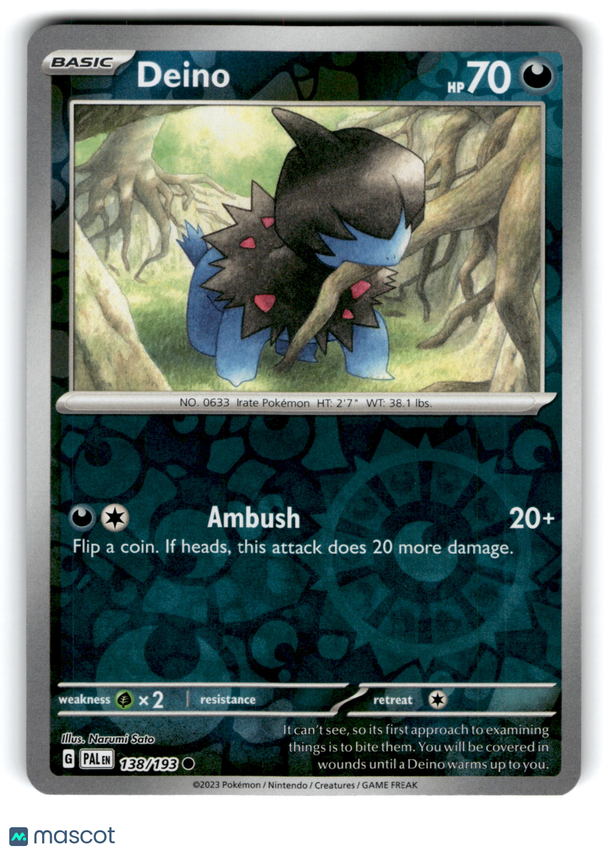 2023 Pokemon Deino #138/193