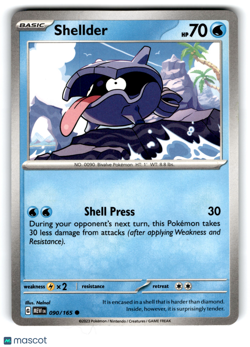 2023 Pokemon Shellder #90/165