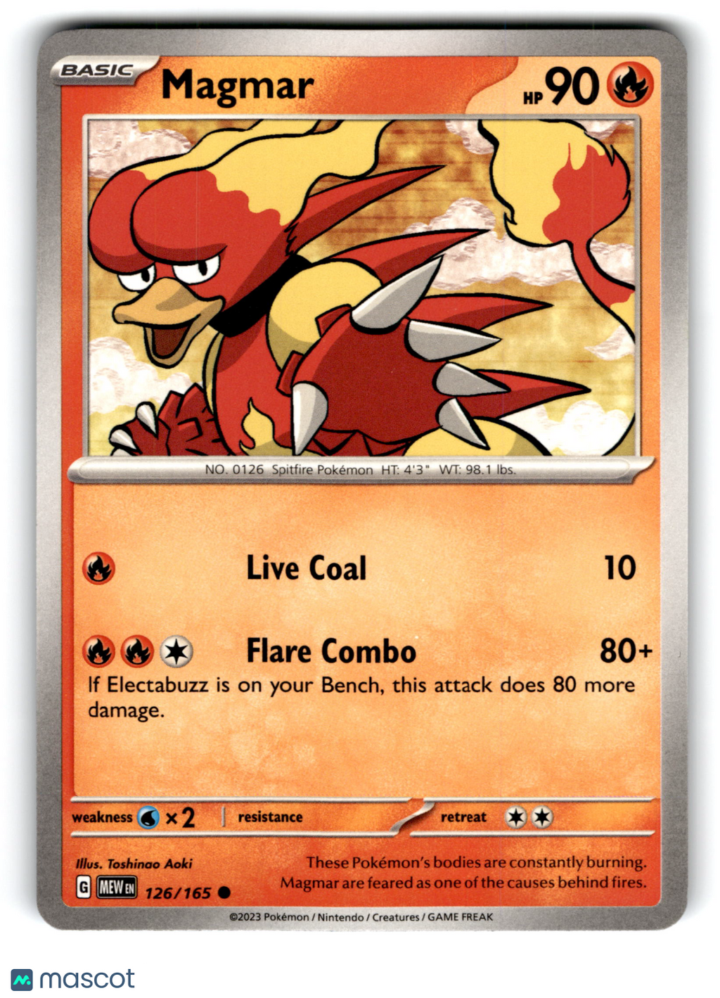 2023 Pokemon Magmar #126/165