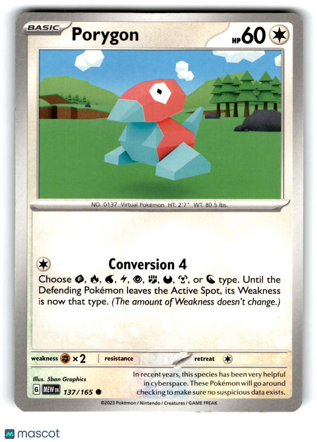 2023 Pokemon Porygon #137/165
