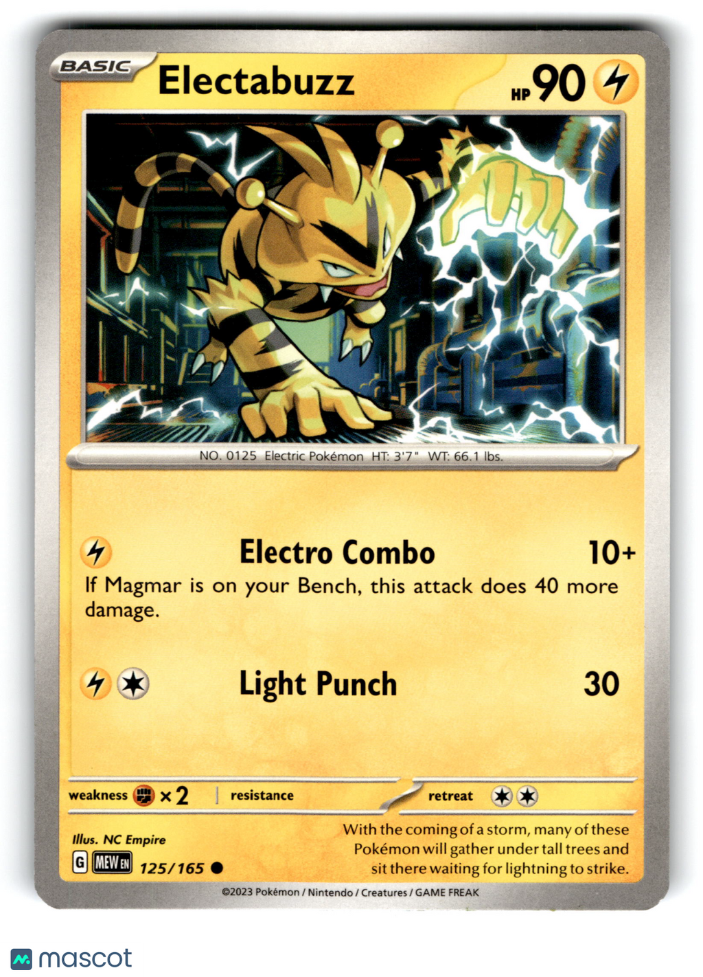 2023 Pokemon Electabuzz #125/165