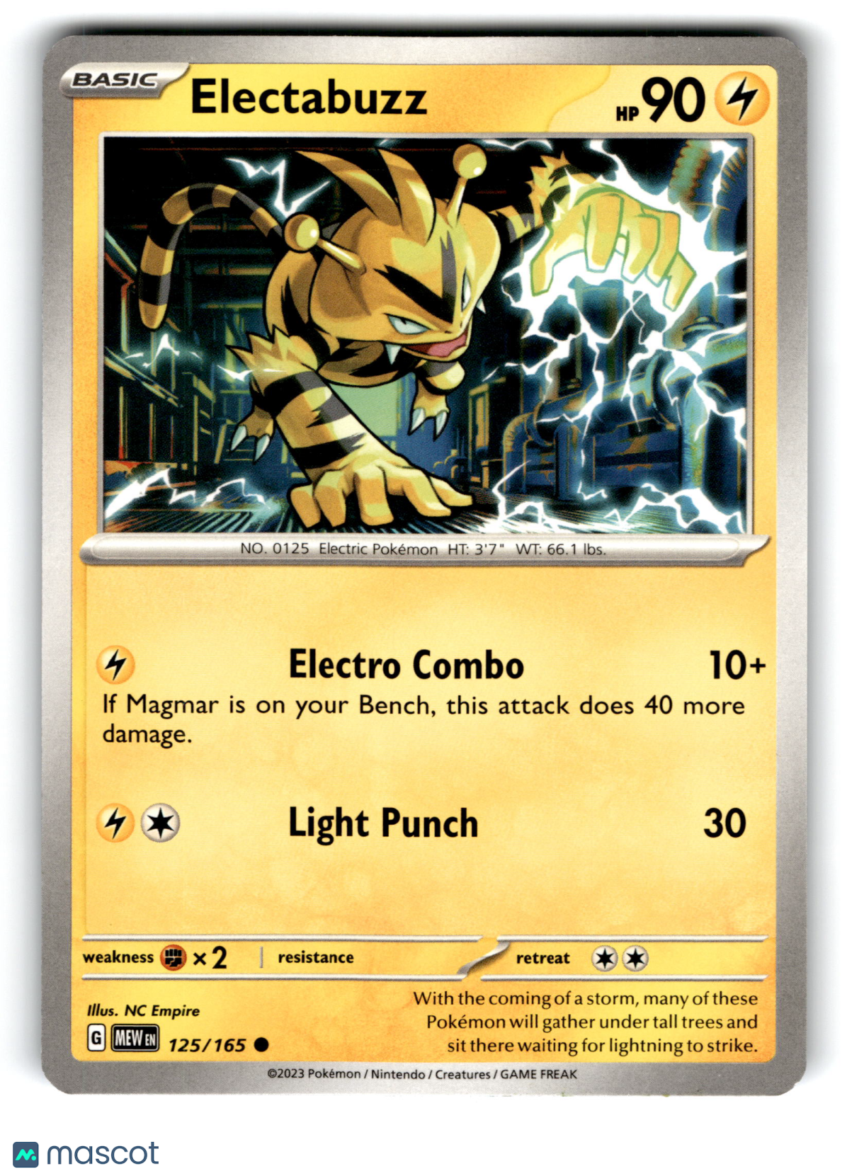 2023 Pokemon Electabuzz #125/165