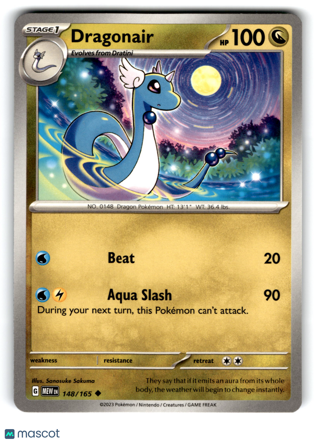 2023 Pokemon Dragonair #148/165