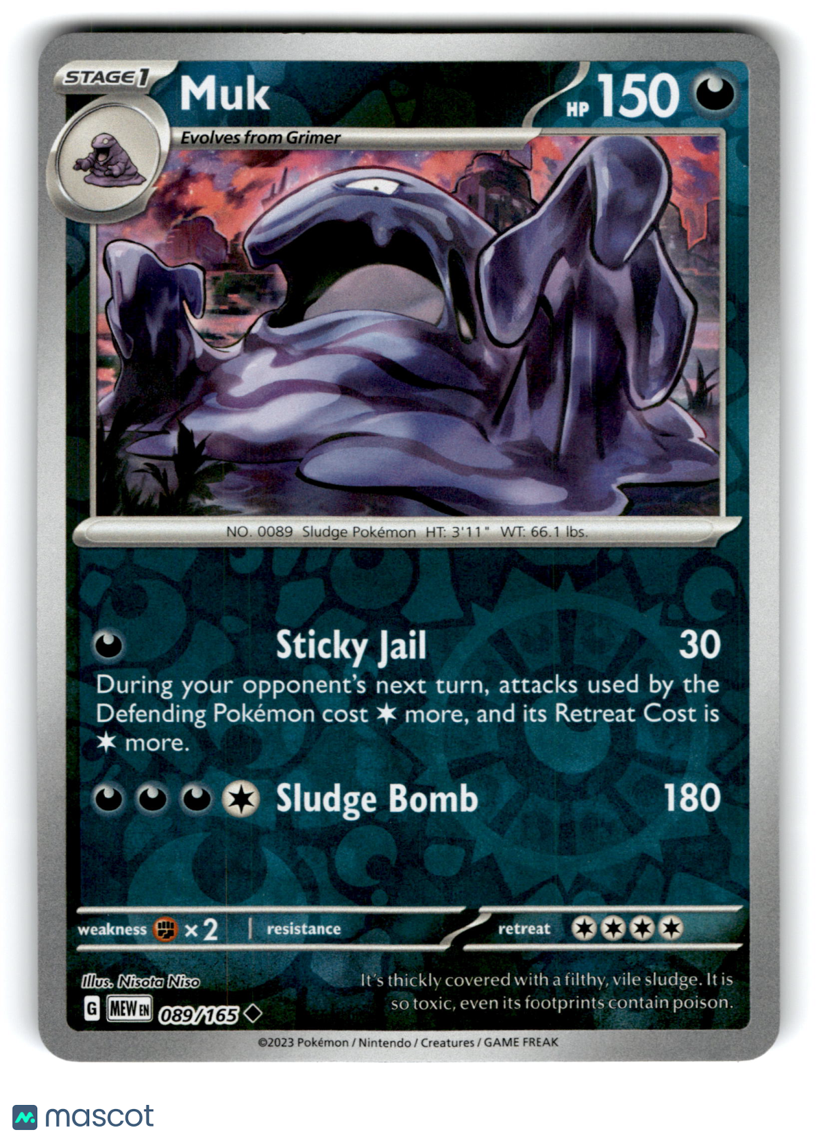 2023 Pokemon Muk #89/165