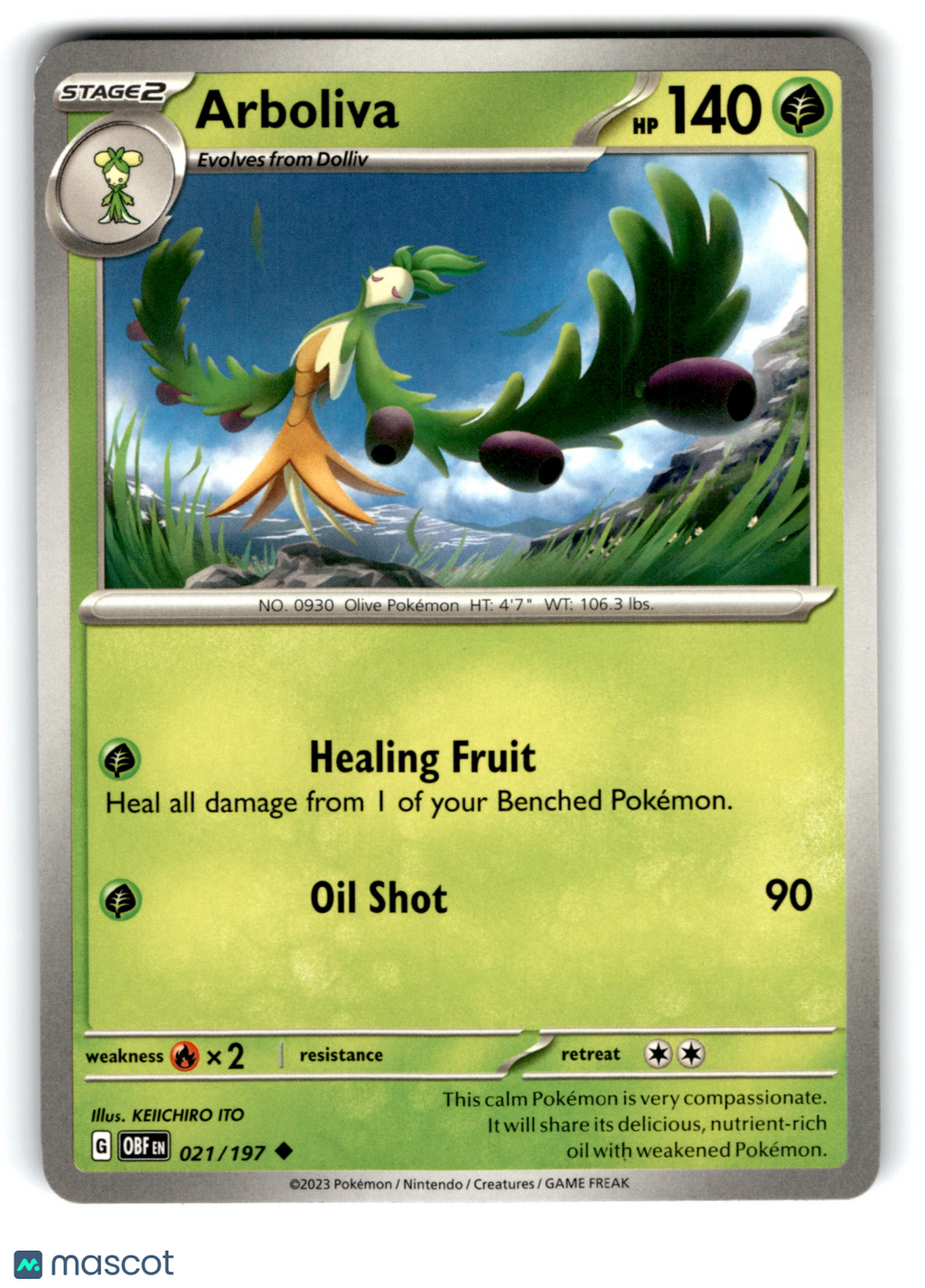 2023 Pokemon Arboliva #21/197