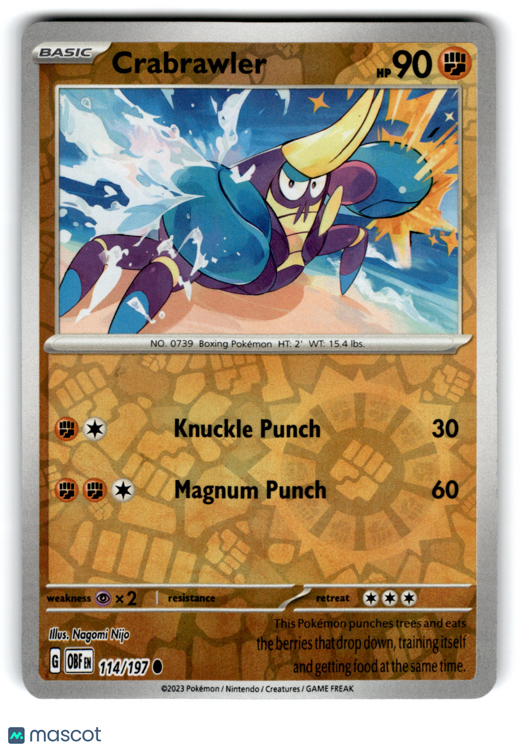 2023 Pokemon Crabrawler #114/197