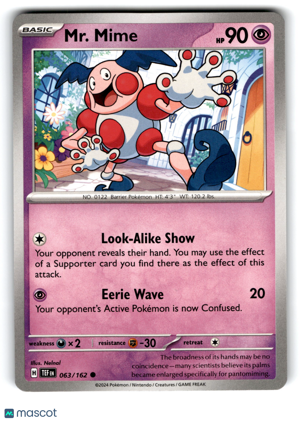 2024 Pokemon MR. Mime #63/162
