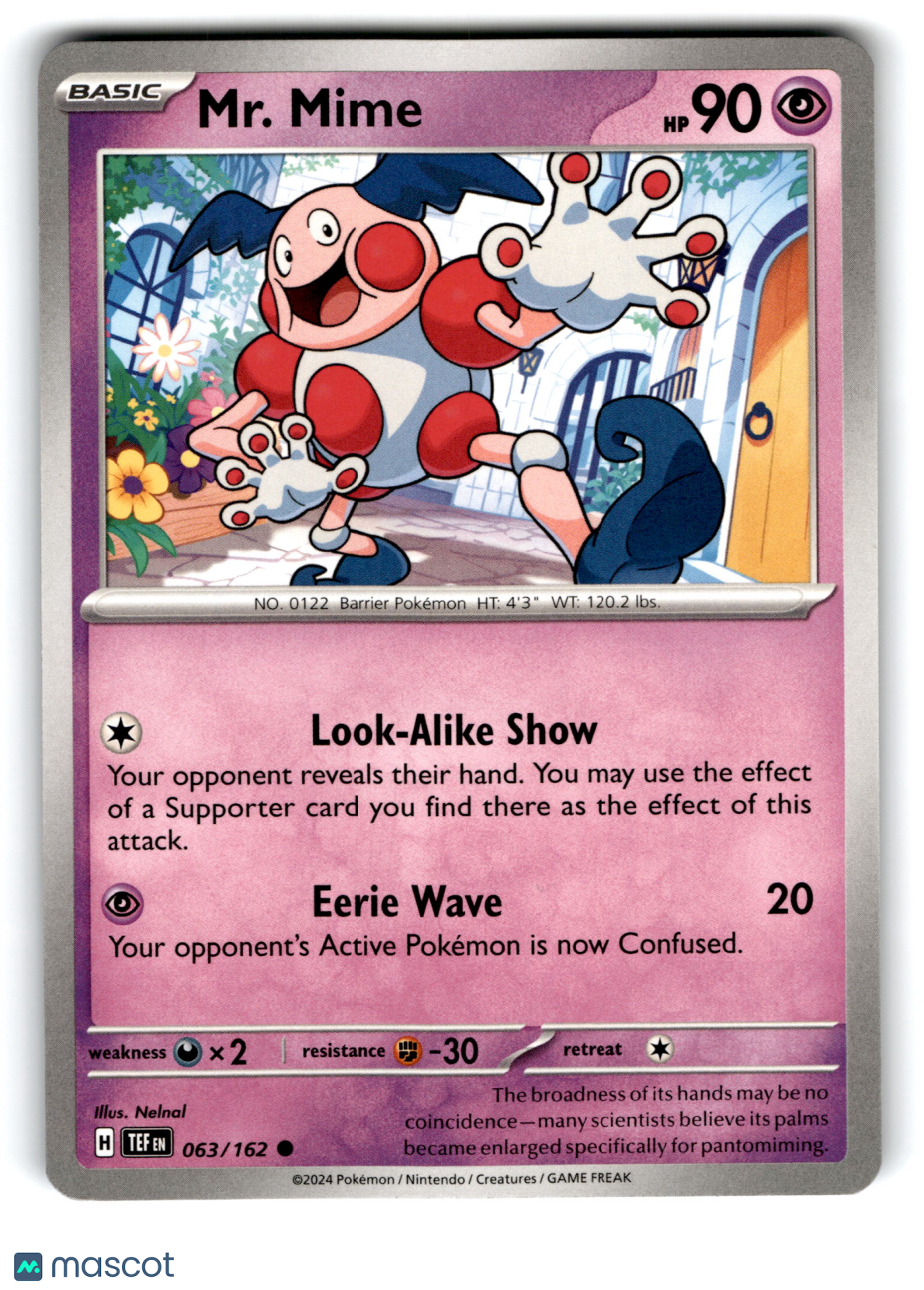 2024 Pokemon MR. Mime #63/162