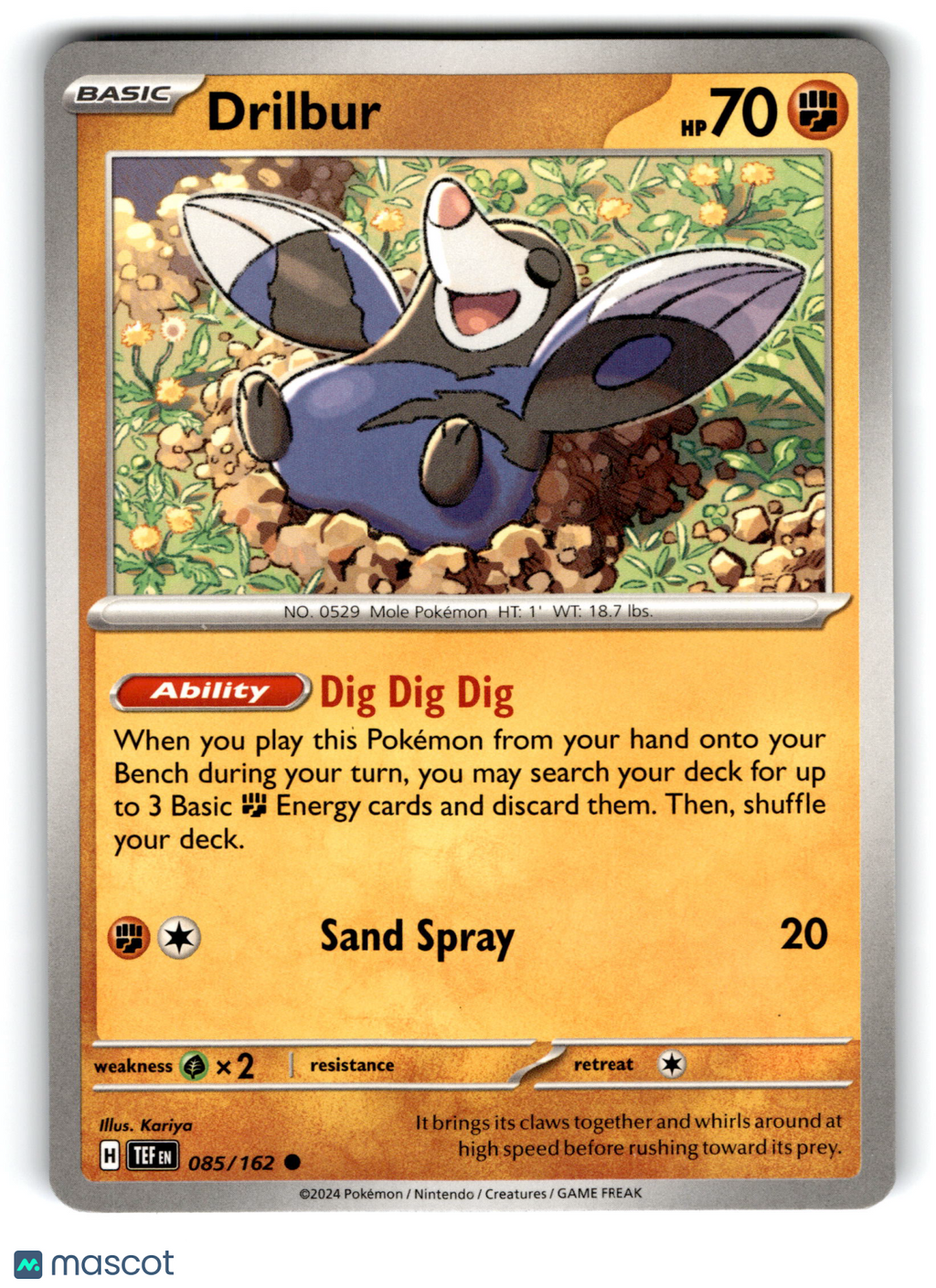2024 Pokemon Drilbur #85/162