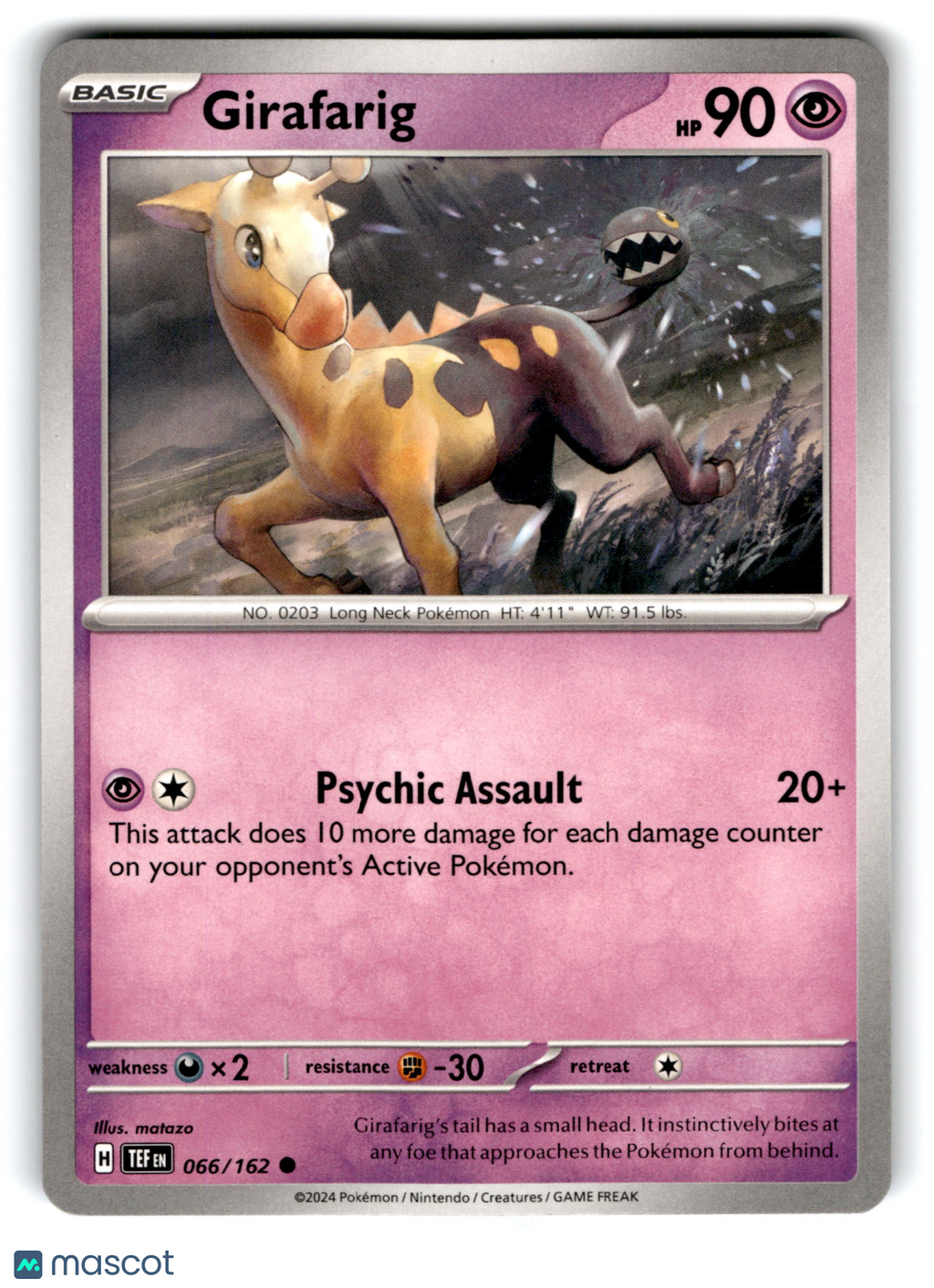 2024 Pokemon Girafarig #66/162