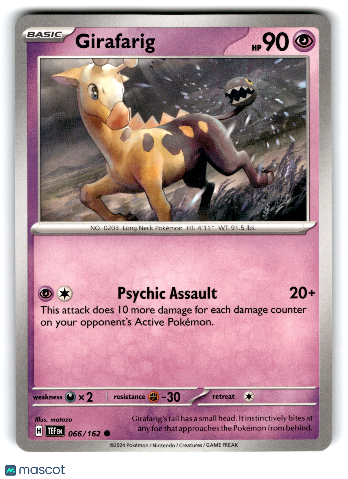 2024 Pokemon Girafarig #66/162