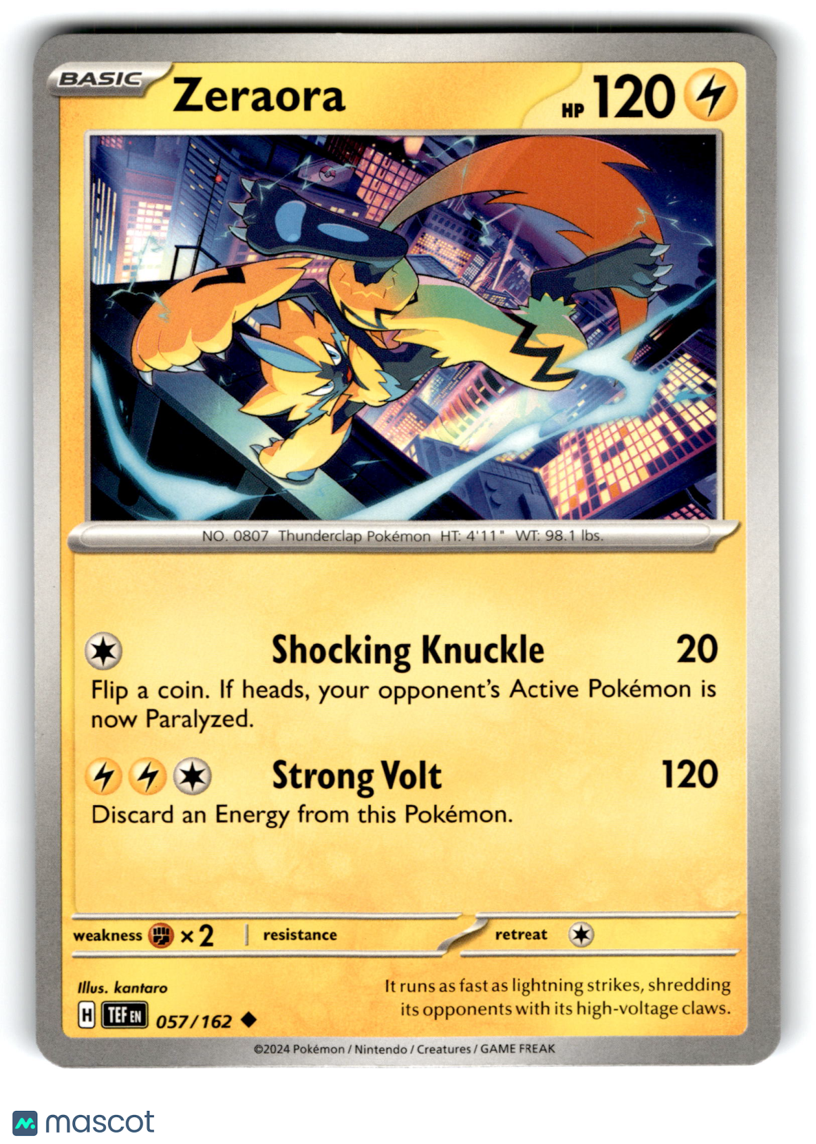 2024 Pokemon Zeraora #57/162