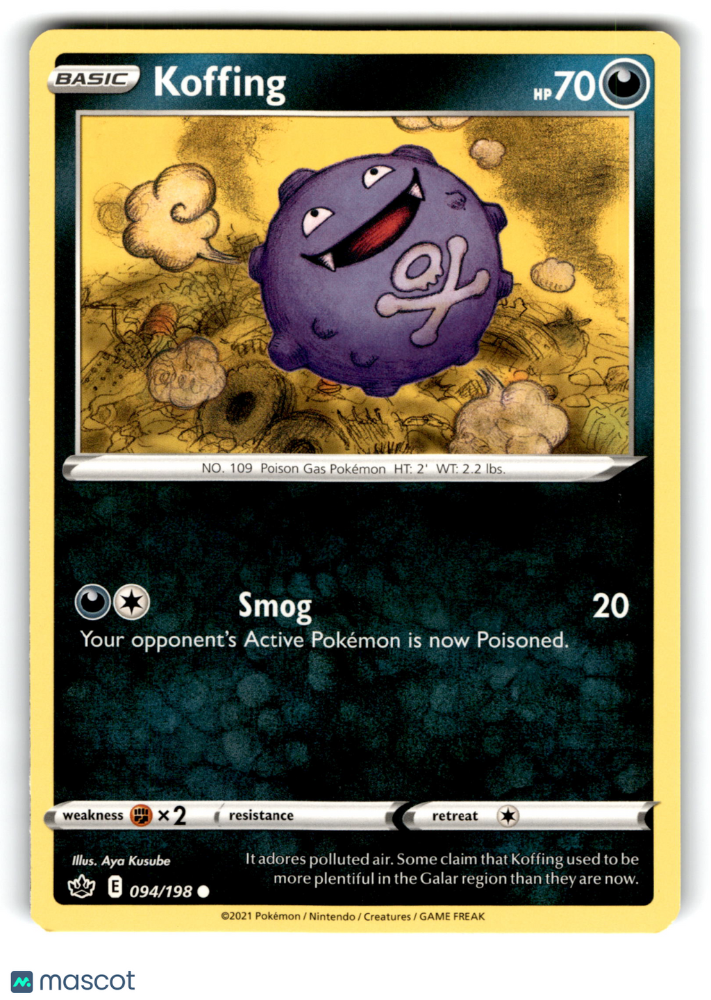 2021 Pokemon Koffing #94/198