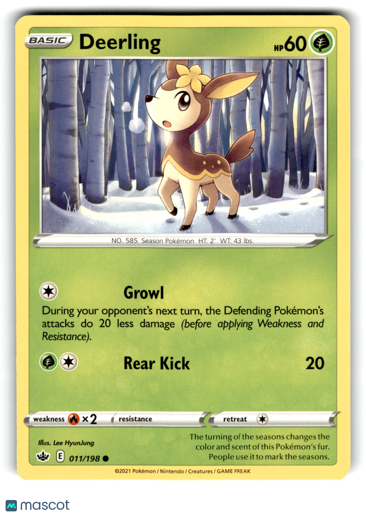 2021 Pokemon Deerling #11/198