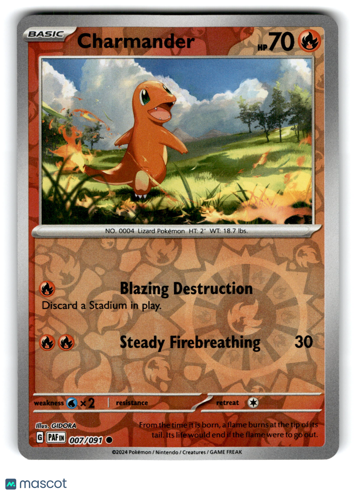 2024 Pokemon Charmander #7/91