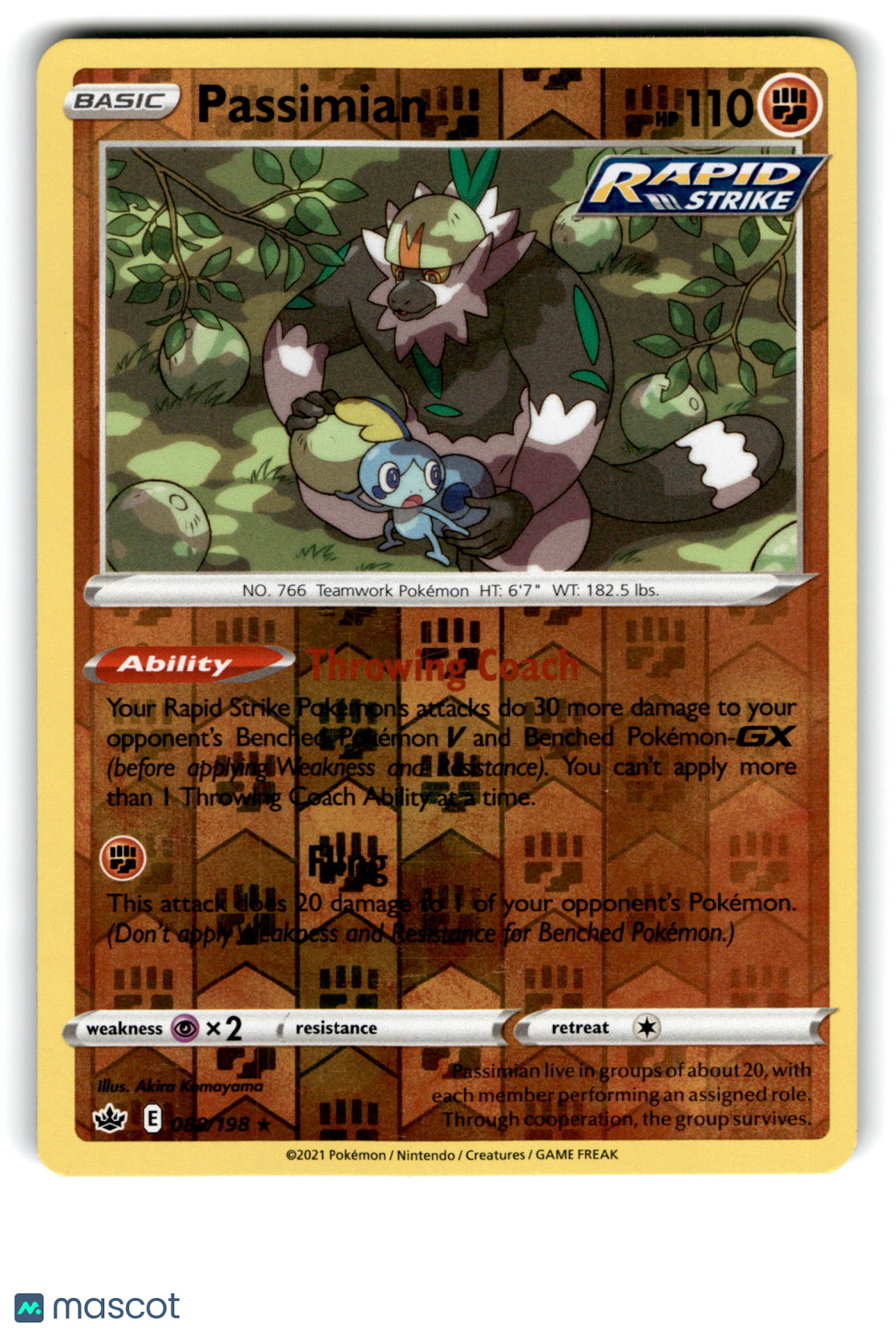 2021 Pokemon Passimian #88/198