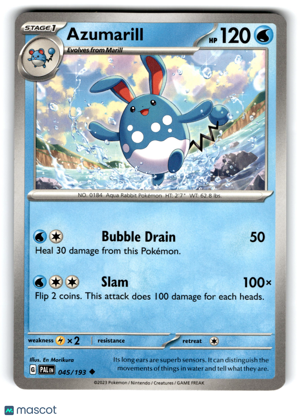2023 Pokemon Azumarill #45/193