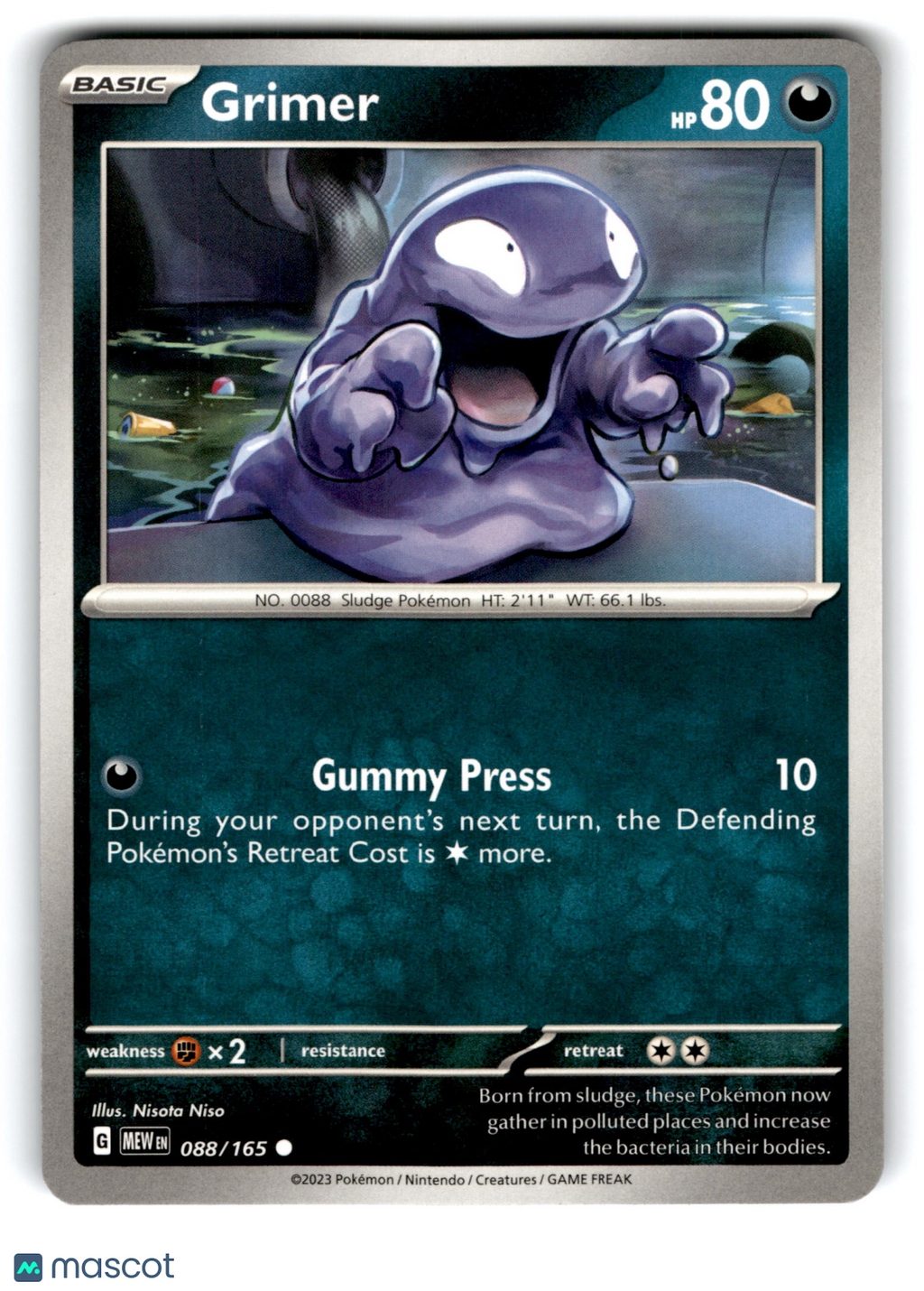 2023 Pokemon Grimer #88/165