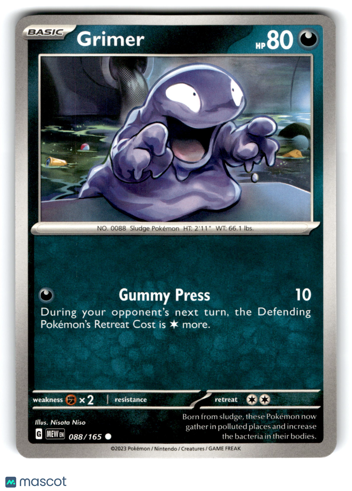 2023 Pokemon Grimer #88/165