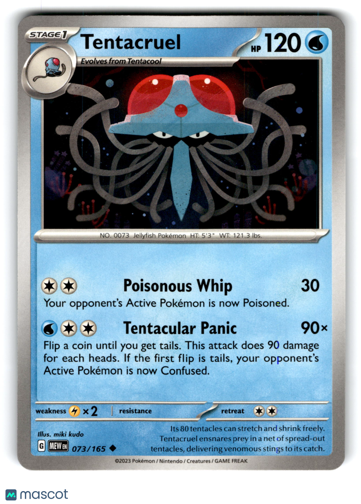 2023 Pokemon Tentacruel #73/165