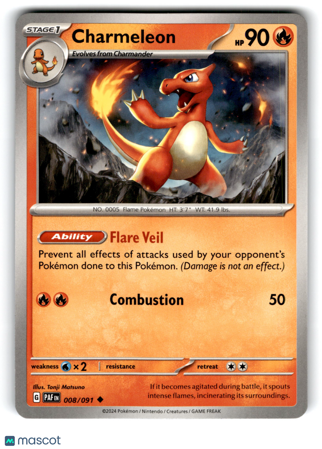 2024 Pokemon Charmeleon #8/91