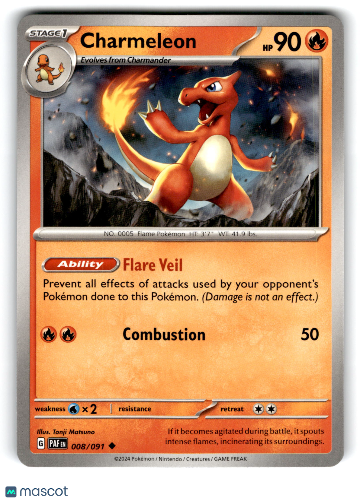 2024 Pokemon Charmeleon #8/91
