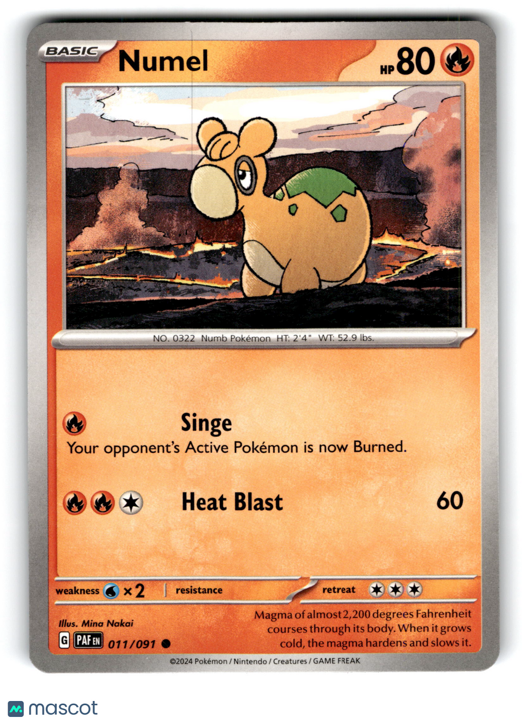2024 Pokemon Numel #11/91
