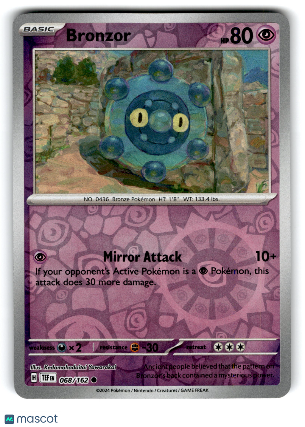 2024 Pokemon Bronzor #68/162
