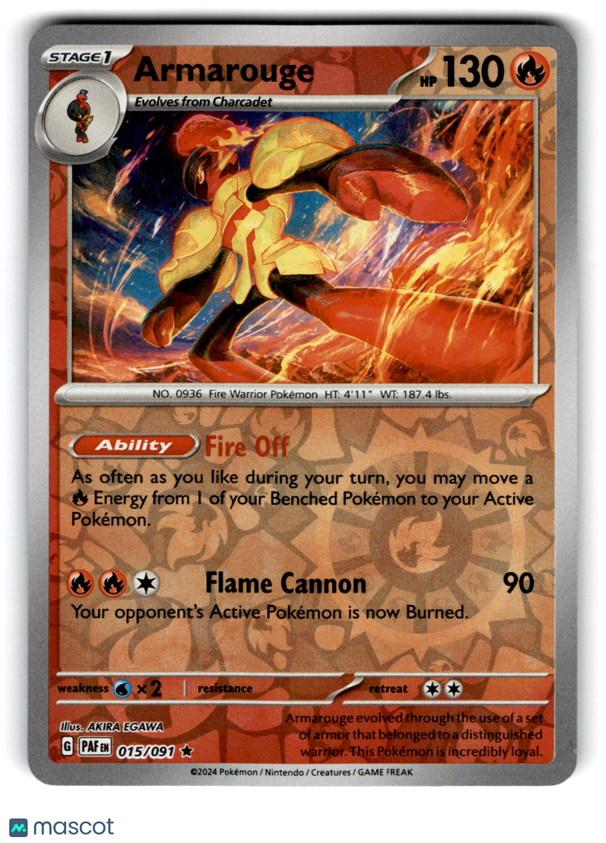 2024 Pokemon Armarouge #15/91
