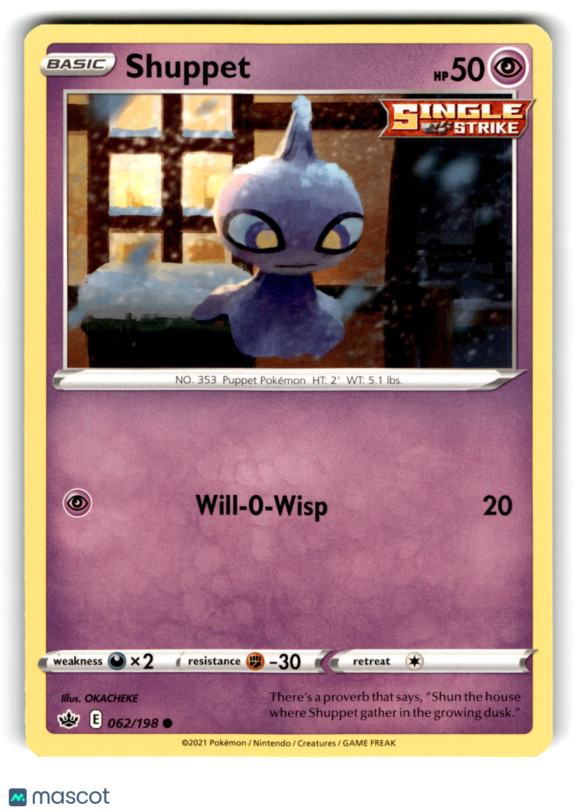 2021 Pokemon Shuppet #62/198