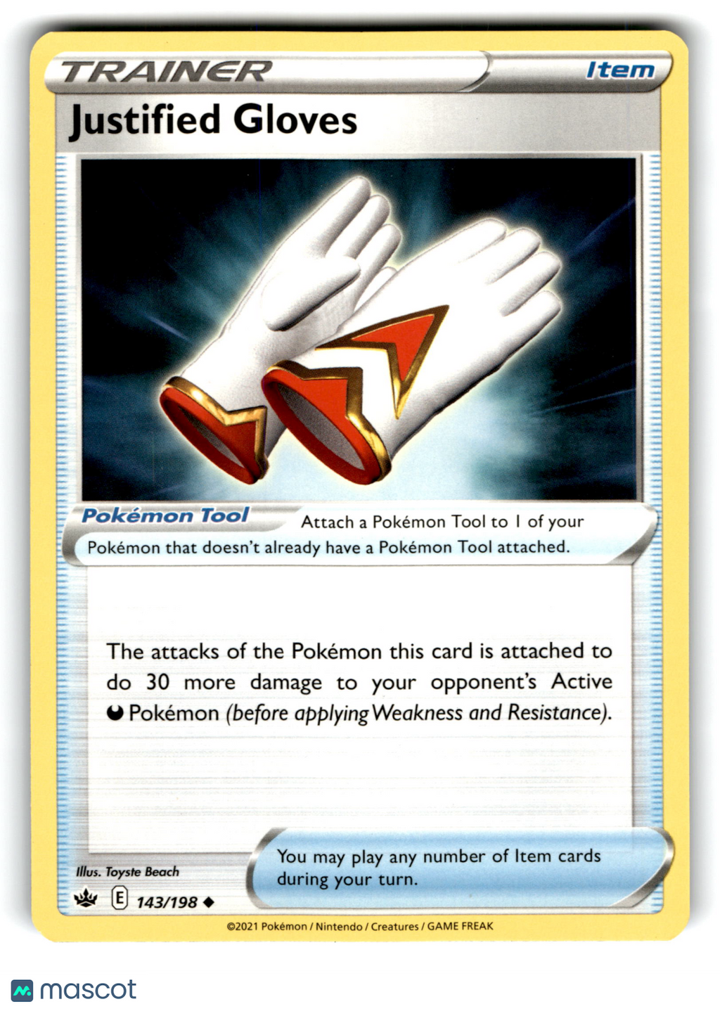 2021 Pokemon Justified Gloves #143/198