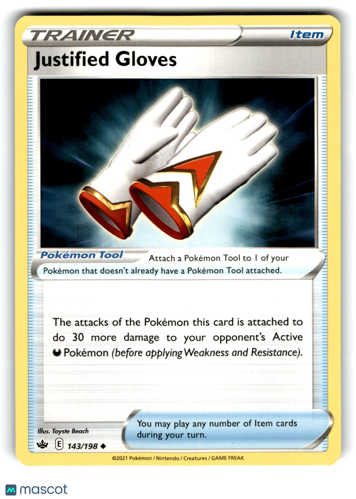 2021 Pokemon Justified Gloves #143/198