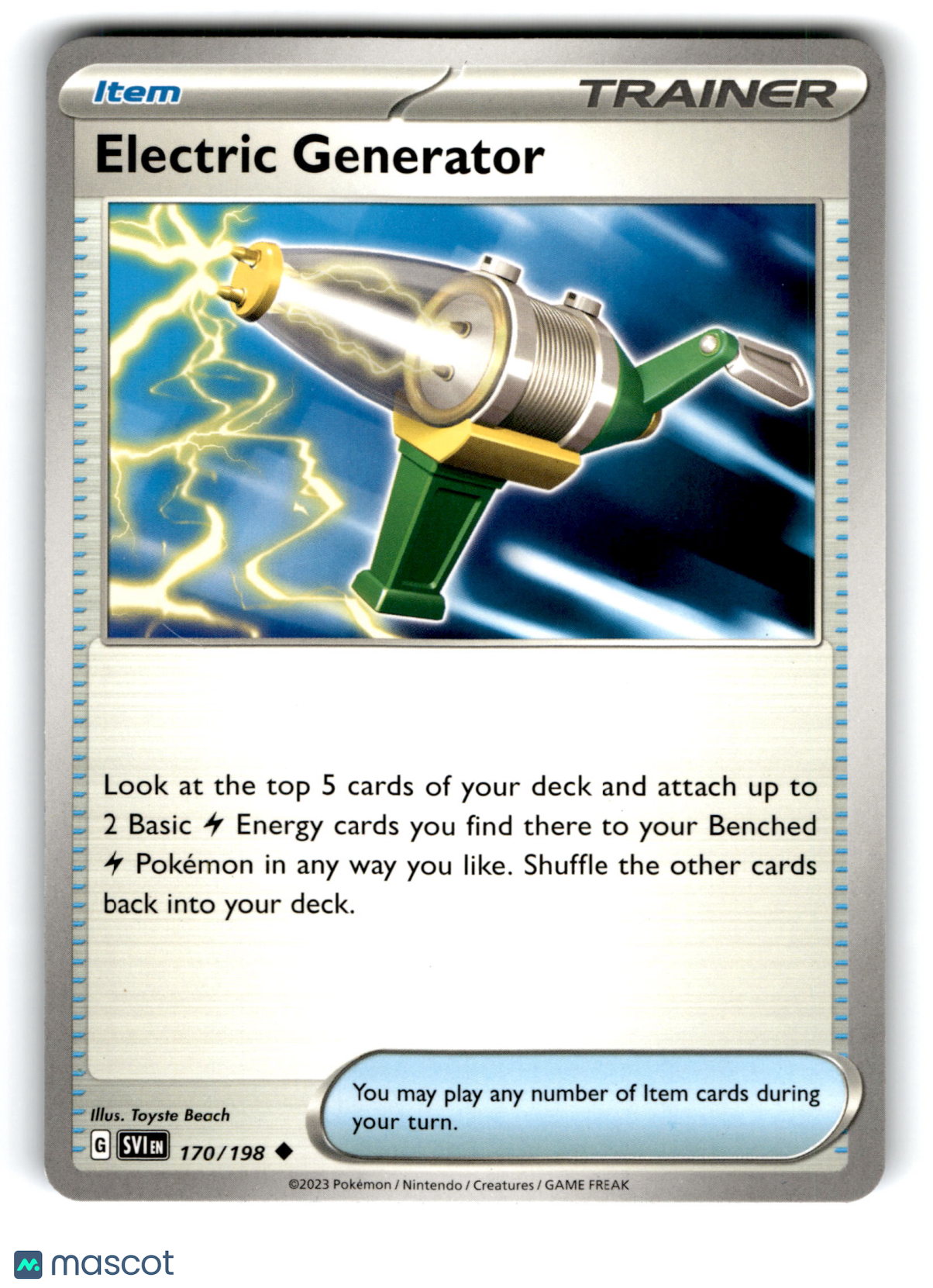 2023 Pokemon Electric Generator #170/198